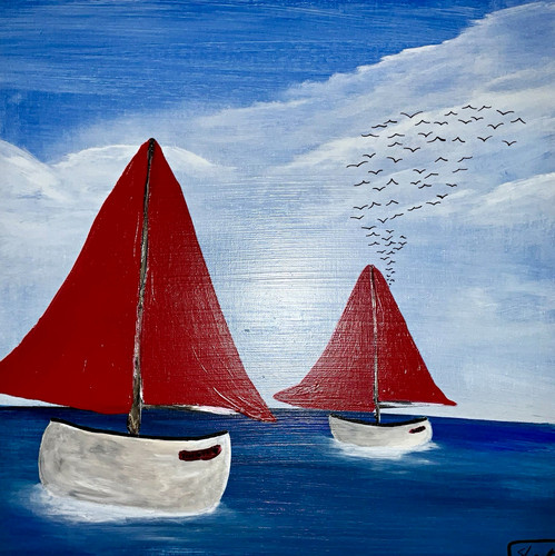 Signed original seascape - signed,