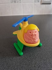 Vintage Weebles - Helicopter and pilot figure