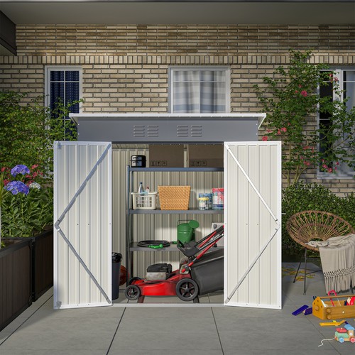 6x4ft outdoor metal storage - 6x4ft,