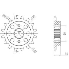 Steel rear sprocket p520 d15 - rear,