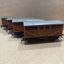  Vintage Collector 00 Gauge Model Railway Four Rolling Stock Wagons Tri-Ang