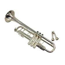 Bach Stradivarius Model 37 ML Trumpet Silver Bb w/ Mouthpiece Operation checked
