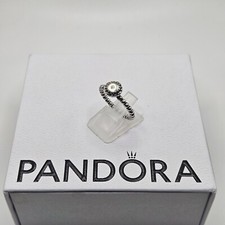 Genuine Pandora April Crystal Birthstone Bloom Ring ALE 925 Size - 54 #190854BK