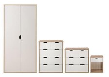 Childrens Bedroom Furniture Set Chest of Draw Wardrobe Bedside Table Oak White