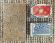 Vintage De La Rue playing Cards Double deck set Sealed packs in duty three pence