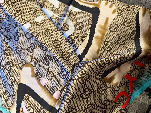 Gucci womens woven silk logo - womens,
