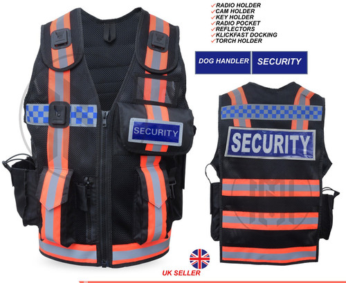 Hiviz security vest dog - security,