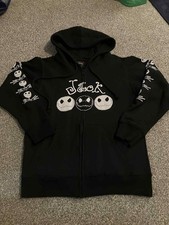  The Nightmare Before Christmas Jack Skellington Zip Up Hoodie Small