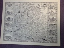 WALES 1610 MAP by John Speed -