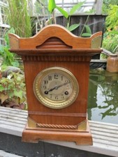 ANTIQUE JUNGHANS ARTS & CRAFTS STYLE MAHOGANY BRACKET CLOCK