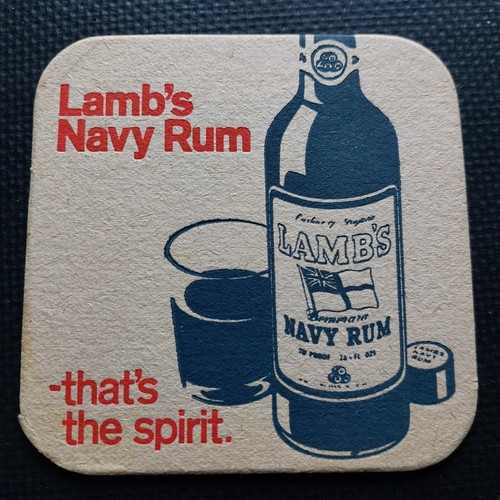 Lambs navy rum beer mat - beer, mat.