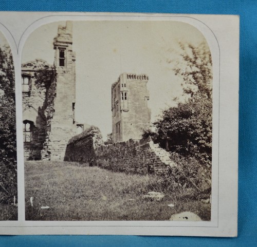 1862 stereoview photo - photo, castle