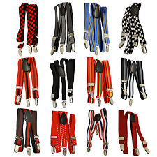 Boys Girls Junior Kids BRACES SUSPENDERS FANCY DRESS SUITS Stripe Checked Dot