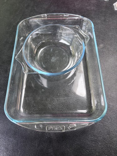 Vintage clear pyrex glass - vintage,