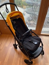 Bugaboo Bee 6 Stroller + Raincover (black & yellow, cleaned and washed)