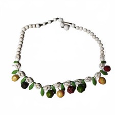 West Germany Milk Glass Beaded