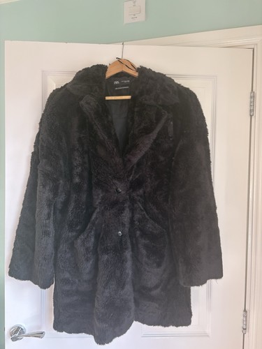 Zara black faux fur - faux,