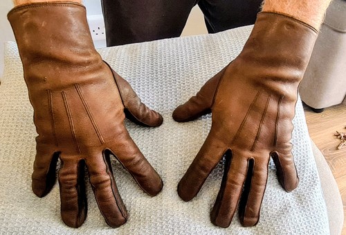 Vintage dents brown gloves - vintage,
