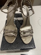 Faith El Dantes muted gold Heeled sandals size 6 perfect for parties christmas 