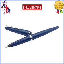 VINTAGE PARKER 45 ARROW FOUNTAIN PEN DARK BLUE STEEL ITALIC MEDIUM NIB ENGLAND