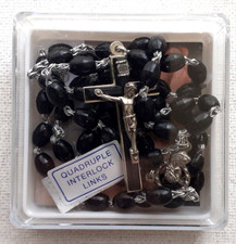 PLASTIC ROSARY   BLACK