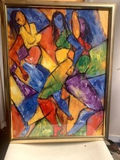 Original hand-painted framed