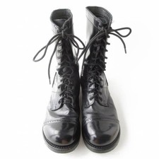Corcoran Boots 1500 12Hole Jump Boots Leather Black Size 10EE Vintage