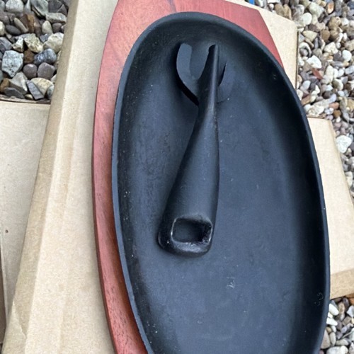 Cast iron oval sizzle plates - cast,