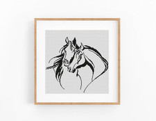 Horses in Love Monochrome