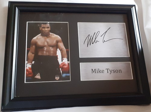 Boxer mike tyson signed print - boxer,