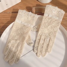 Ladies Lace Floral Gloves