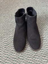 Women’s TU Black Faux Suede Inside Zip Fastening Ankle Boot - Size 4 (UK)