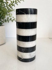Italian marble vase black - italian,
