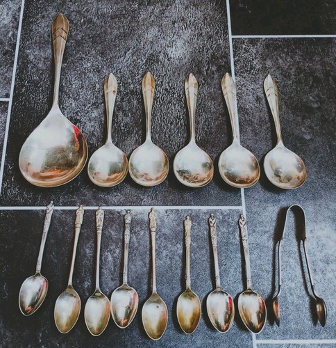 Vintage silver plate cutlery - silver,