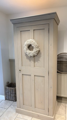 Vintage pine wardrobe - vintage,