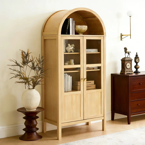 Arched display cabinet - arched, w/