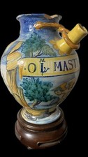 19thC Cantagalli Urbino Maiolica Pottery Drug Pharmacy Jar A/F