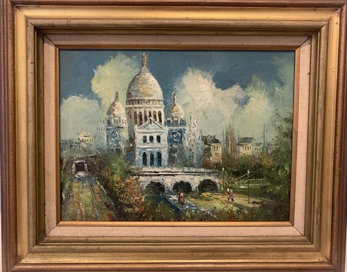 Vtg oil canvas painting - vtg,