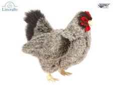 Hansa Grey Hen Plush Toy chicken,  30cm Bird lovers Gift Lincrafts UK 5622