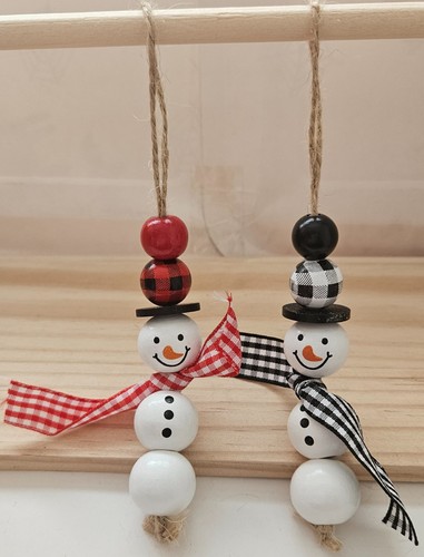 Individual wooden snowman - wooden,