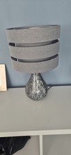 Grey mosaic glass table lamp