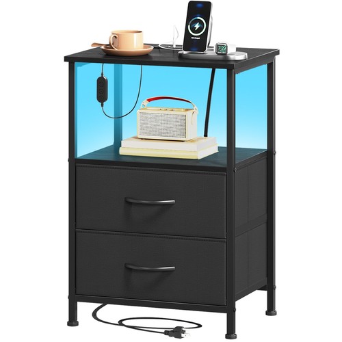 Bedside table with - with, charging