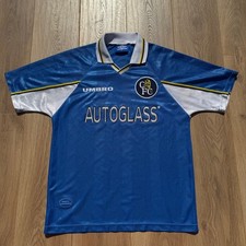 Vintage Umbro Chelsea 1997/99 Medium Football Shirt Blue/White