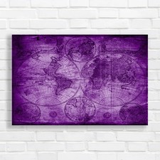 The Old Vintage Map Purple
