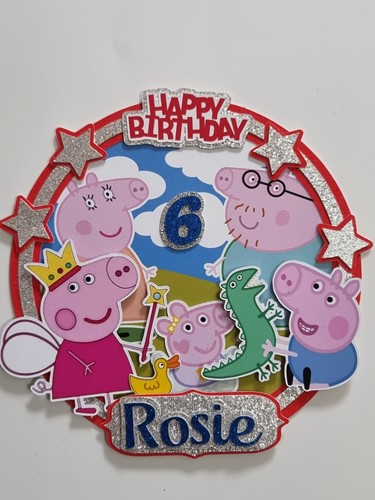 Personalised peppa pig cake - peppa,