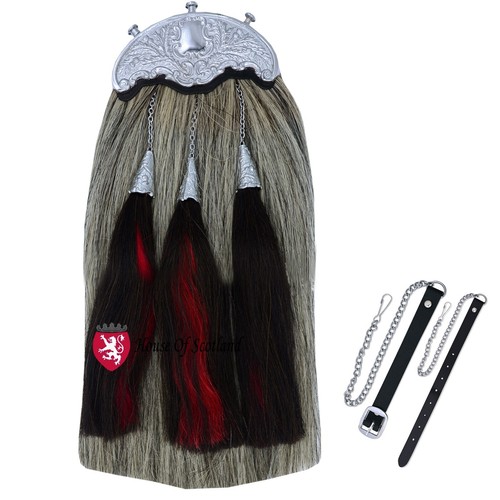 Grey long horse hair - long,