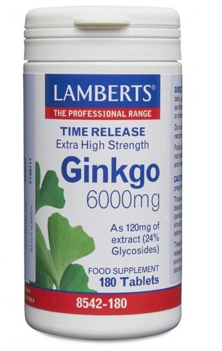 Lamberts ginkgo 6000mg tablets - lamberts,