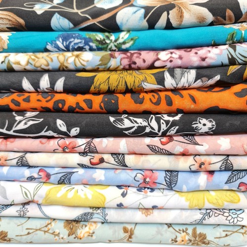 Floral crepe chiffon fabric - chiffon,