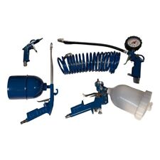 5pc Air Compressor Accessory Kit Euro Fit, Ext Hose, Tyre, Paint, Oil, Air Gun