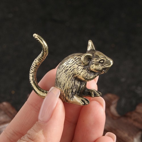 Brass rat ornament - brass,